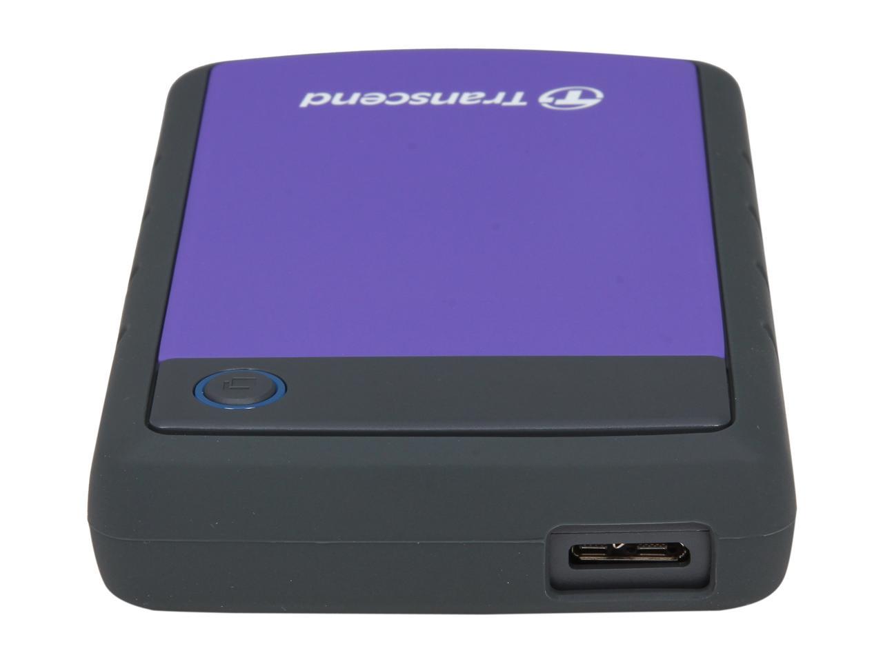 Transcend ts1tsj25h3p eksterni hard disk hdd 1tb, usb3.0, 2.5", 216gr, black purple