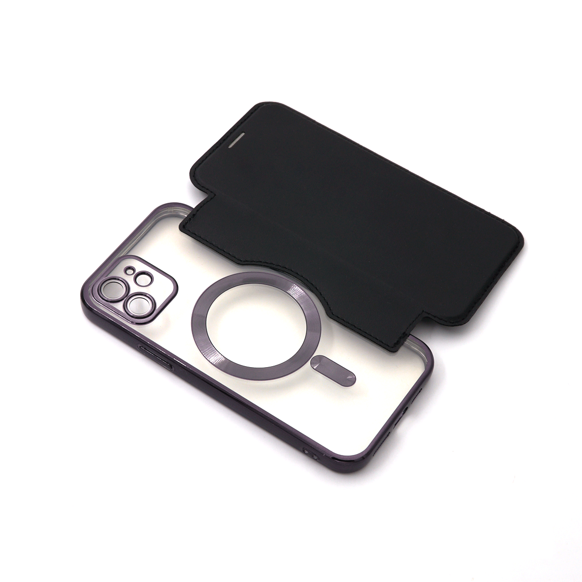 Flip case magsafe za iphone 12 (6.1") crna