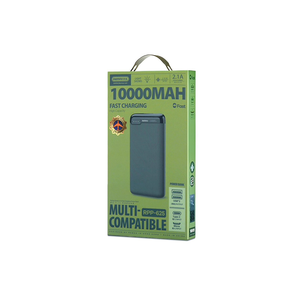 Power bank remax ruinay rpp-625 2.1a fast charge 10000mah (sivi)