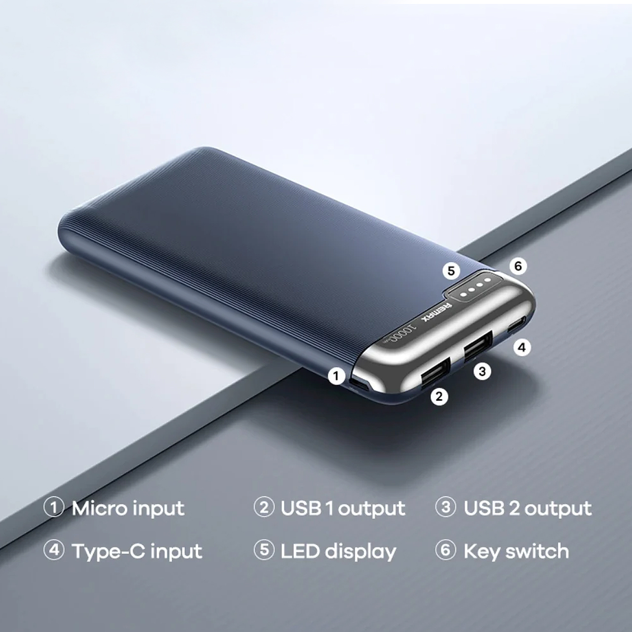 Power bank remax ruinay rpp-625 2.1a fast charge 10000mah (plavi)