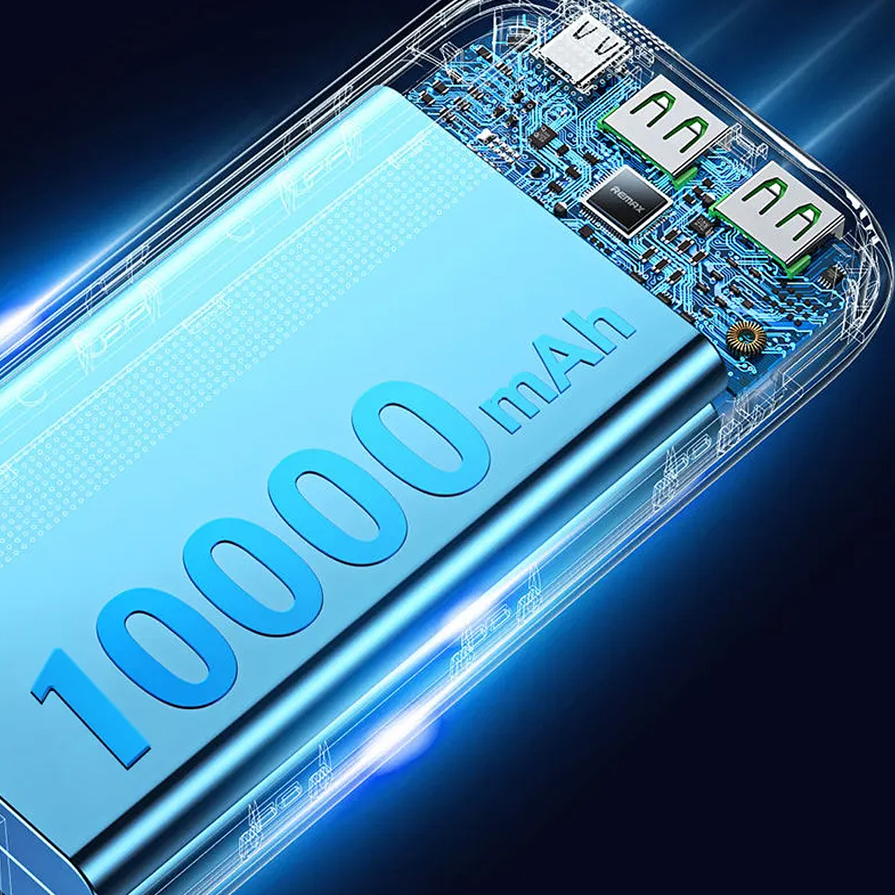 Power bank remax kiren rpp-293 20w+22.5w pd/qc fast charge 10000mah (crni)