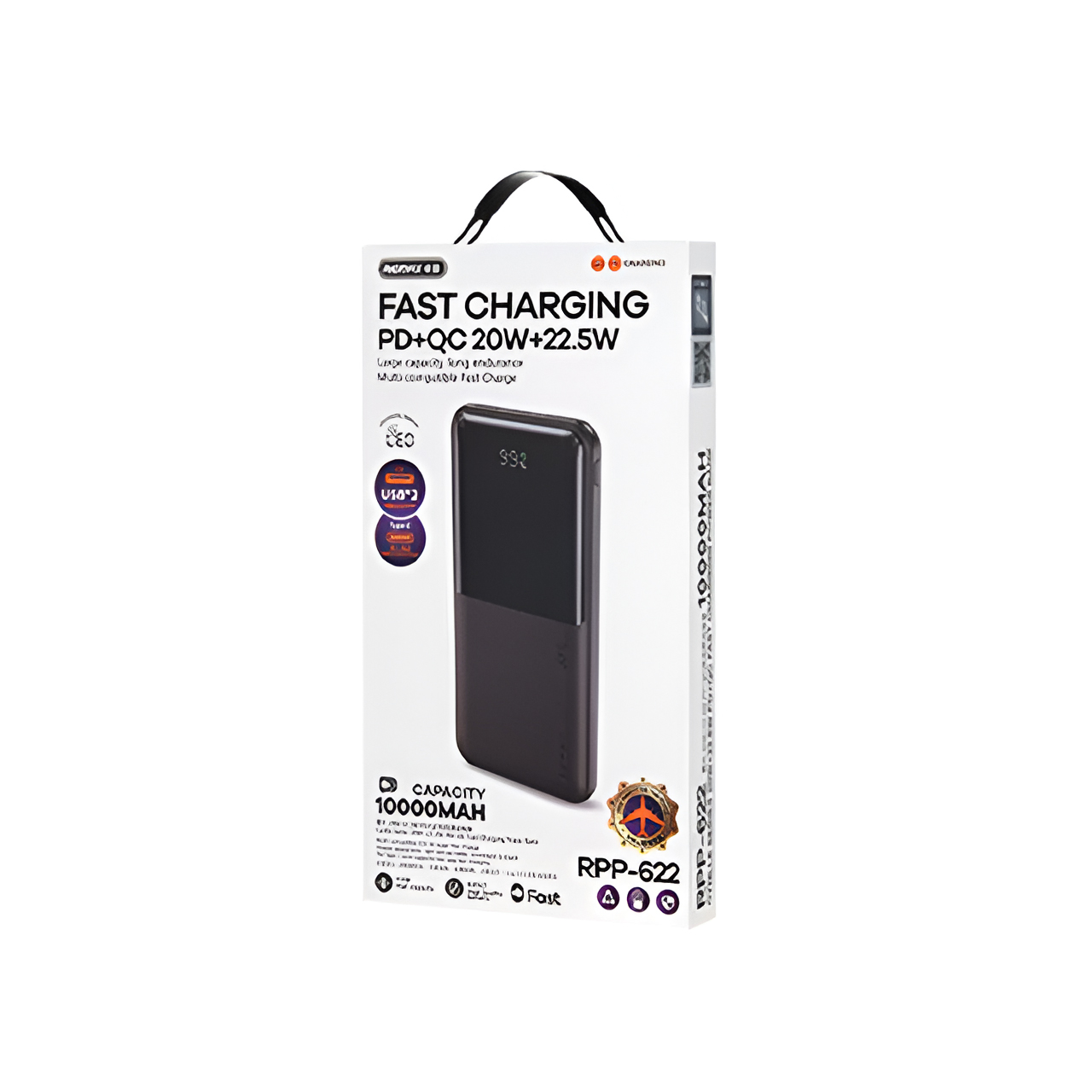 Power bank remax cynlle rpp-622 20w+22.5w pd/qc fast charge 10000mah (crni)