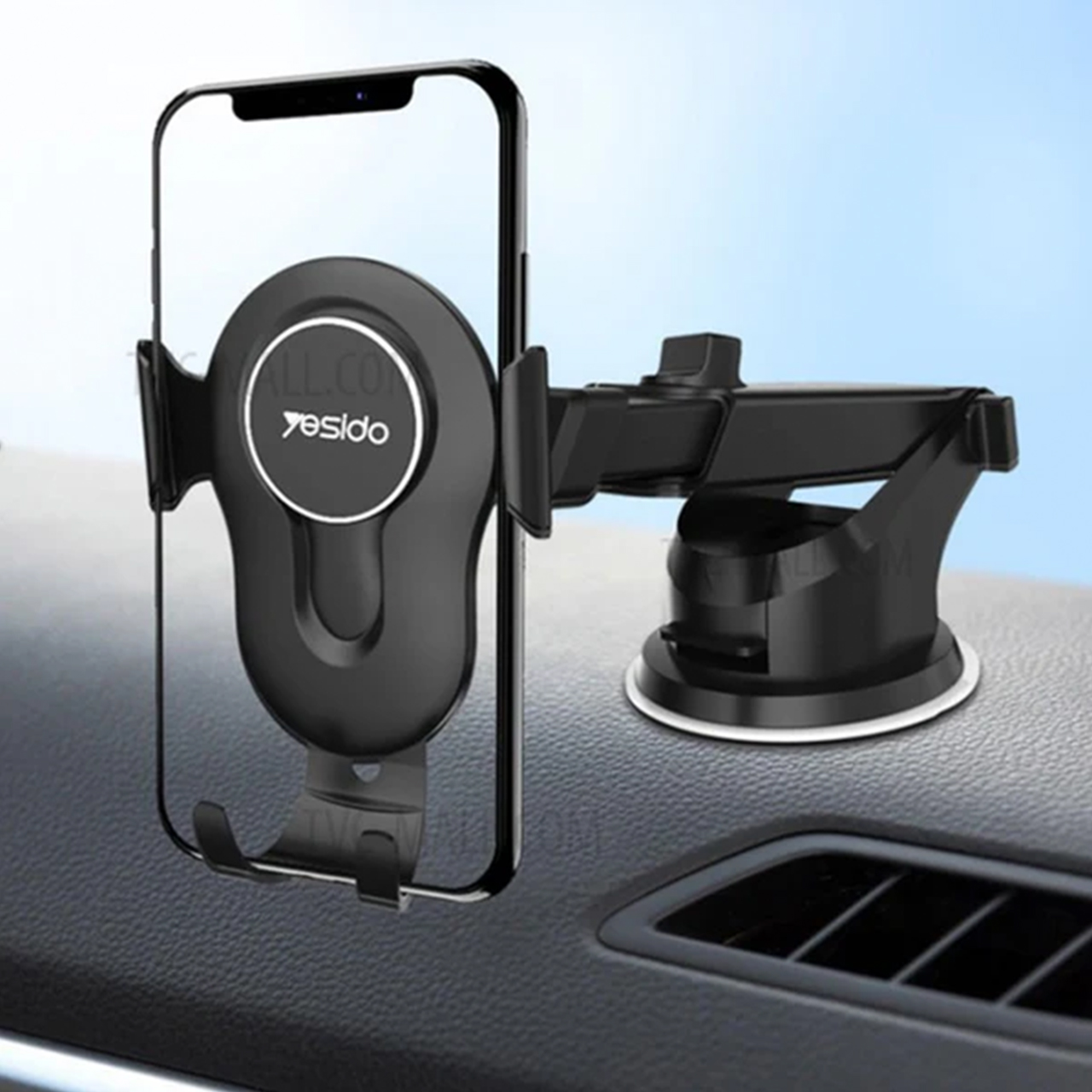 Držač za mobilni telefon yesido gravity vakum (c44) black