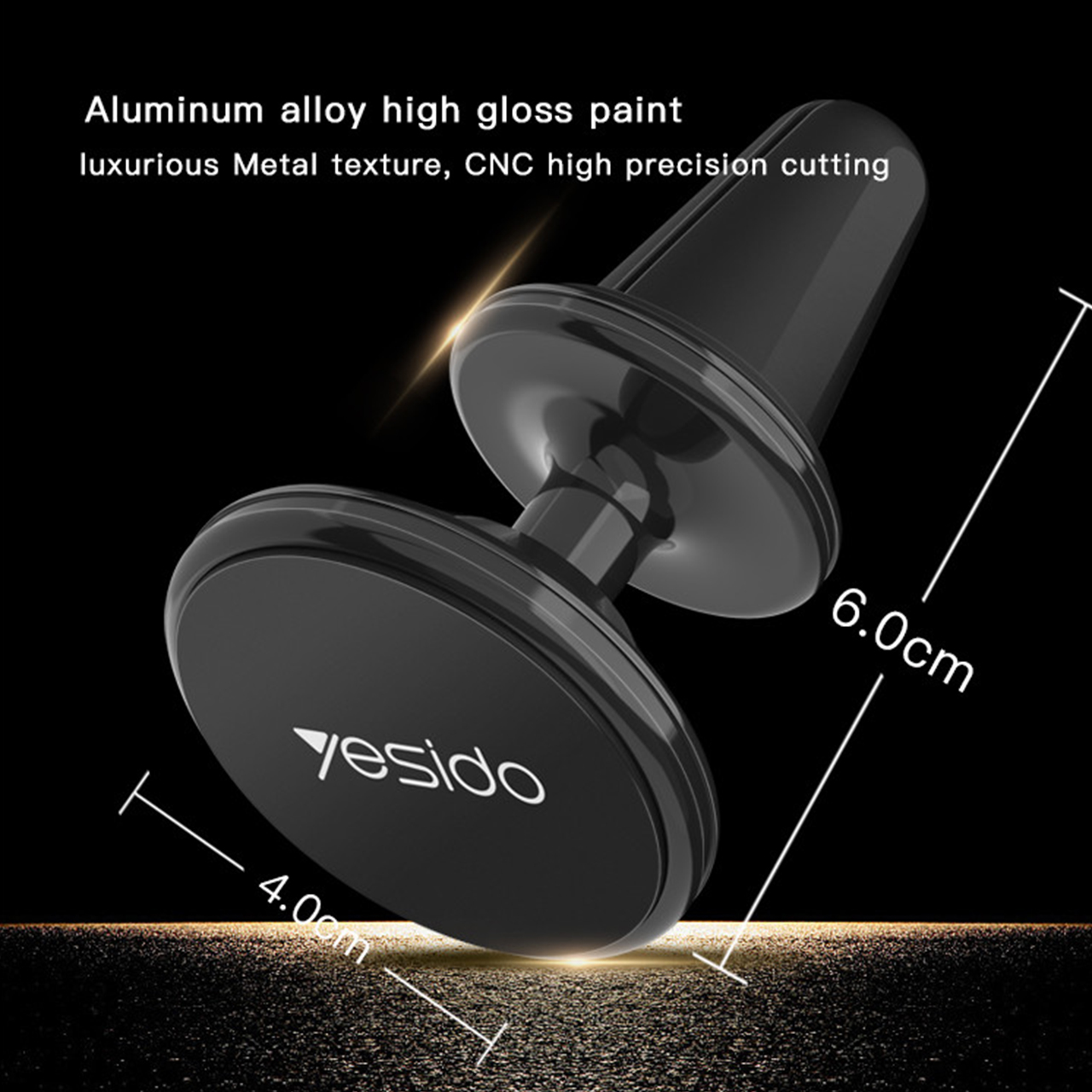 Držač za mobilni telefon yesido za ventilaciju sa magnetom (c59) black