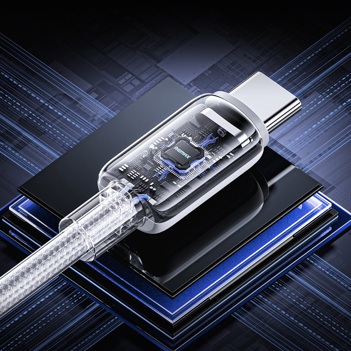 Usb data cable remax rc-c036 icy 30w fast charge type-c na type-c beli 1.2m