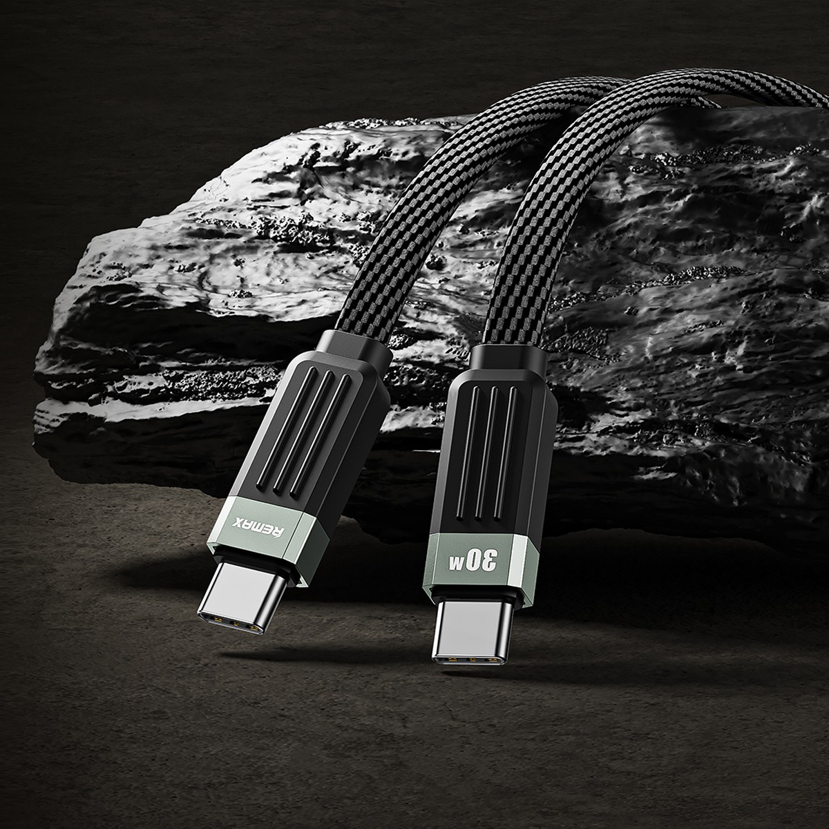 USB Data Cable REMAX RC-C088 Janker 30W FAST CHARGE Type-C na Type-C crni 1m