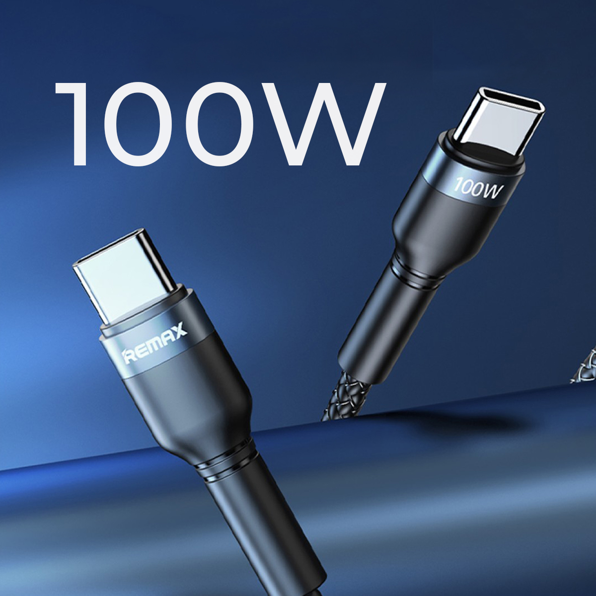 USB Data Cable REMAX RC-172 Jany 100W FAST CHARGE Type-C na Type-C crni 1m