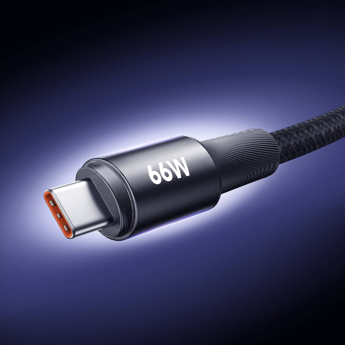 Usb data cable remax rc-c099 fonsu aluminium 66w fast charge type-c crni 1.2m
