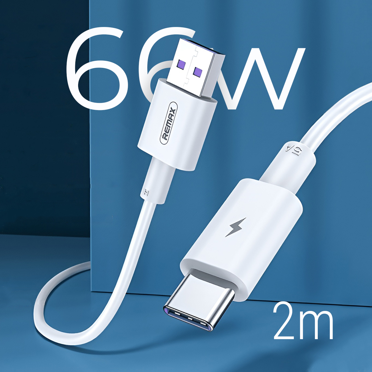 USB Data Cable REMAX RC-183a Marlik Series 66W FAST CHARGE Type C na Type C beli 2m
