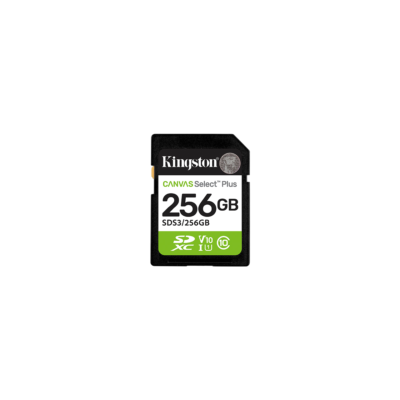 Kingston micro sd 256gb canvas select plus class 10 uhs-i u1 v10 a1, read up to 150mb/s, w/sd adapter