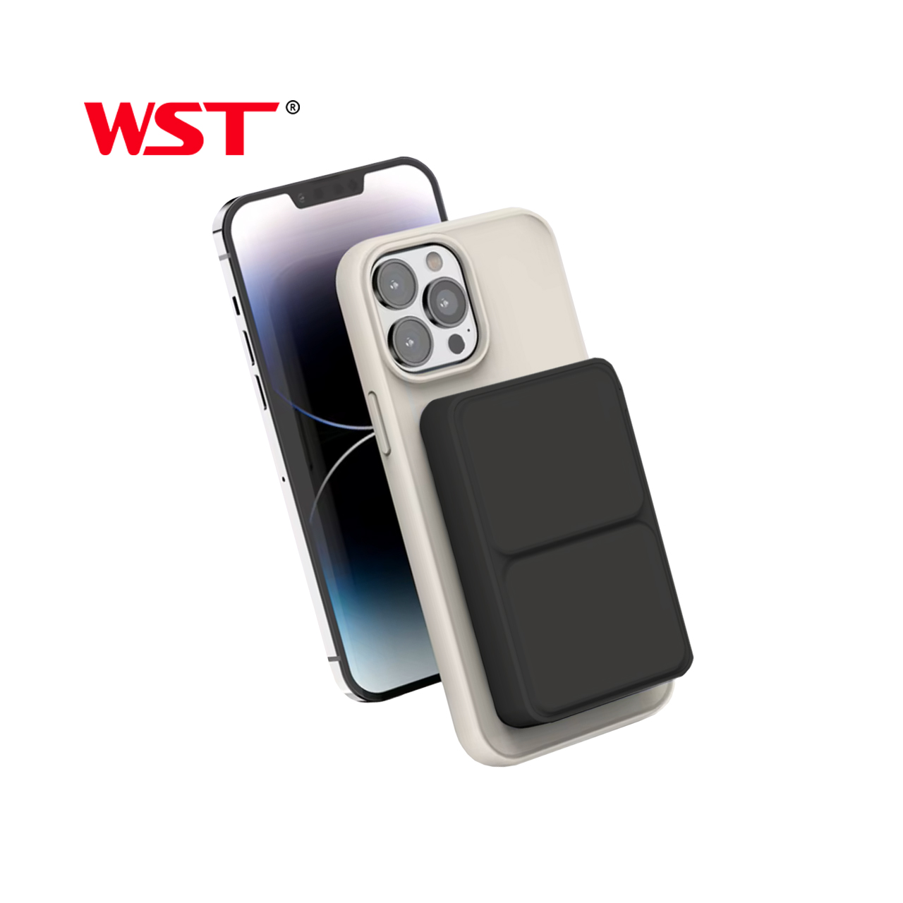 Power bank wst pt100c 10000 mah wireless magnetic 18w fast charge (crni)