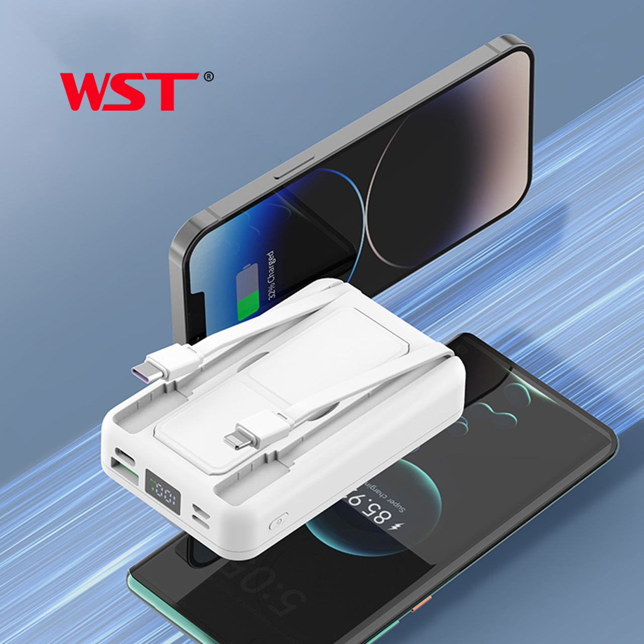 Power bank wst w011 10000 mah wireless magnetic 20w fast charge (beli)