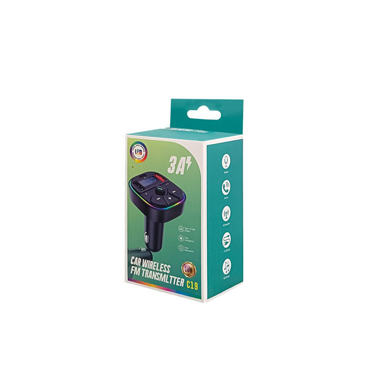 Modulator c19 (bluetooth speaker + 2xusb + type c 3a/20w)