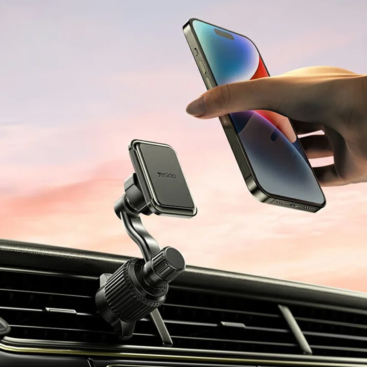 Držač za mobilni telefon yesido za ventilaciju sa magnetom (c244) black