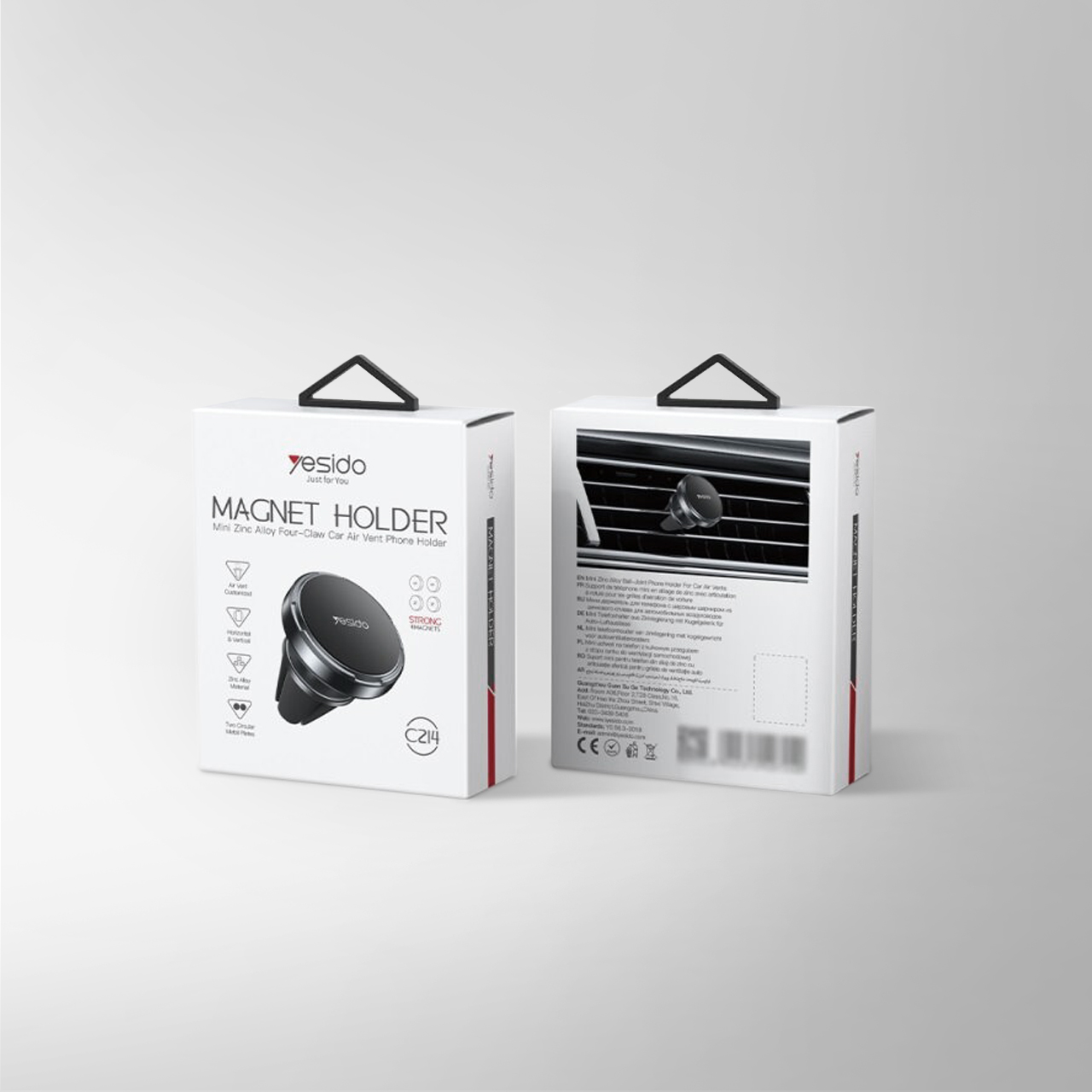 Držač za mobilni telefon yesido za ventilaciju sa magnetom (c214) black