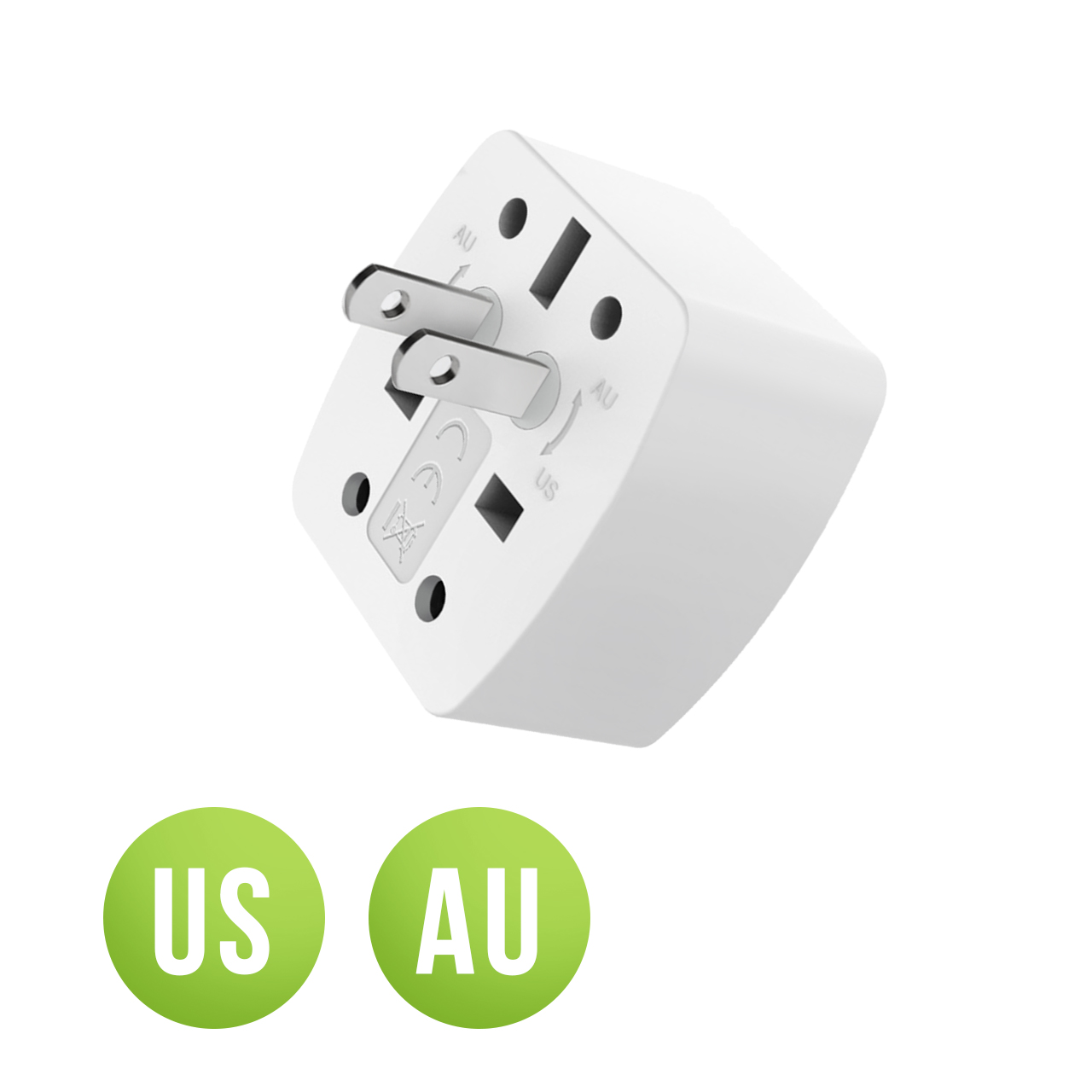 Wewo w4 univerzalni adapter 100-250v 6a usa/uk/aus/eu (beli)