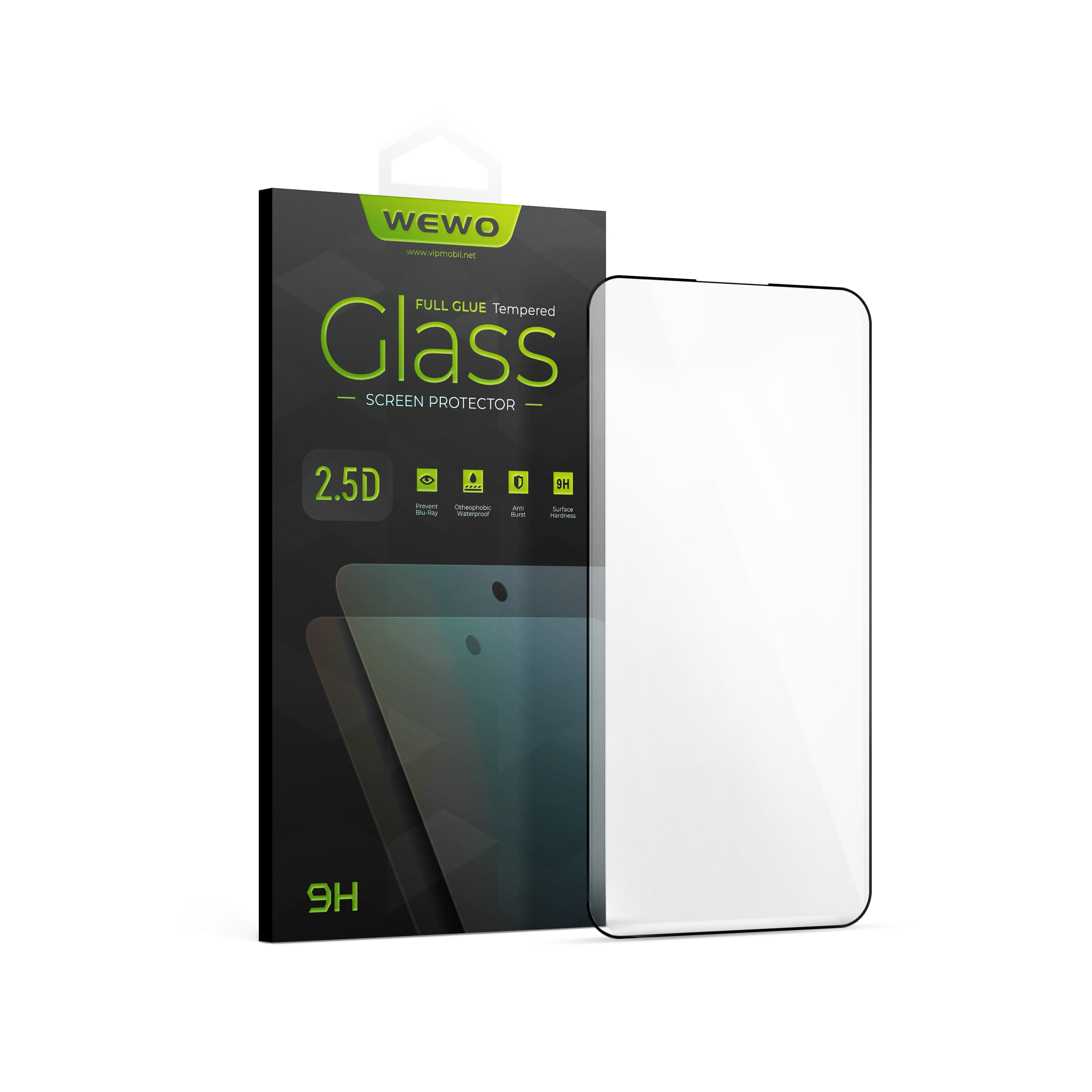 Nalepnica Display-a Glass 2.5D FULL GLUE for Galaxy A37 black