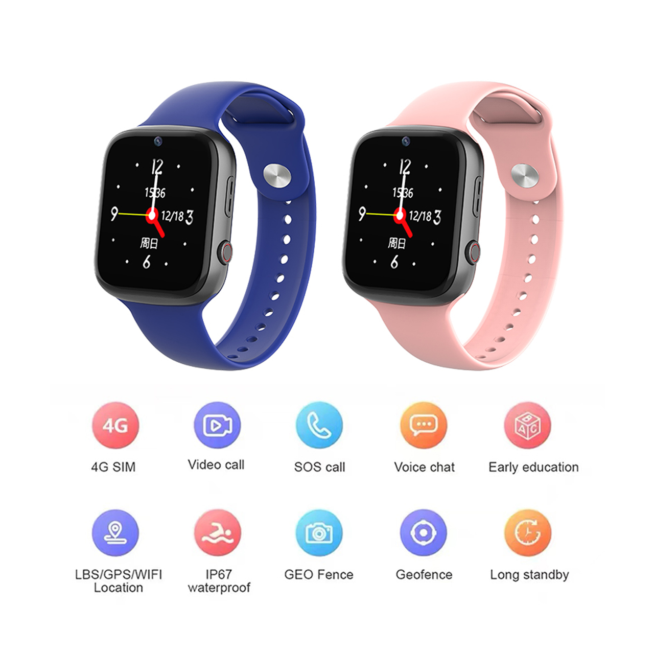 Smart watch c90 kids 4g - pametni sat (beli)