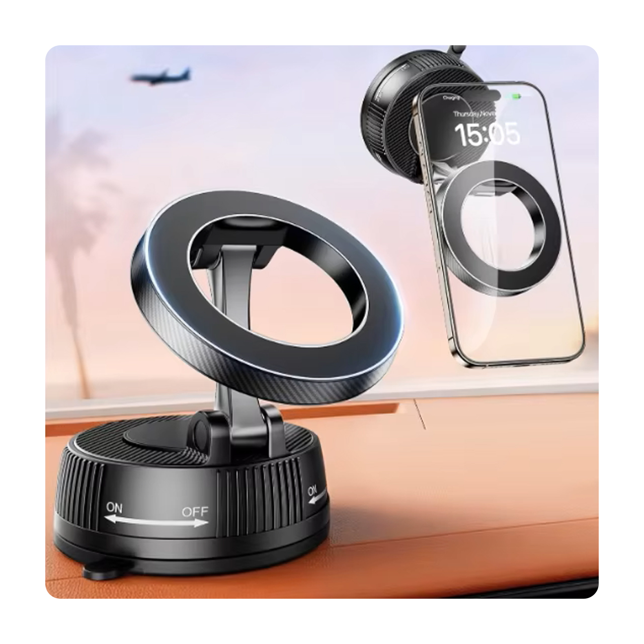 Držač za mobilni telefon - vakum magnetic - sklopivi