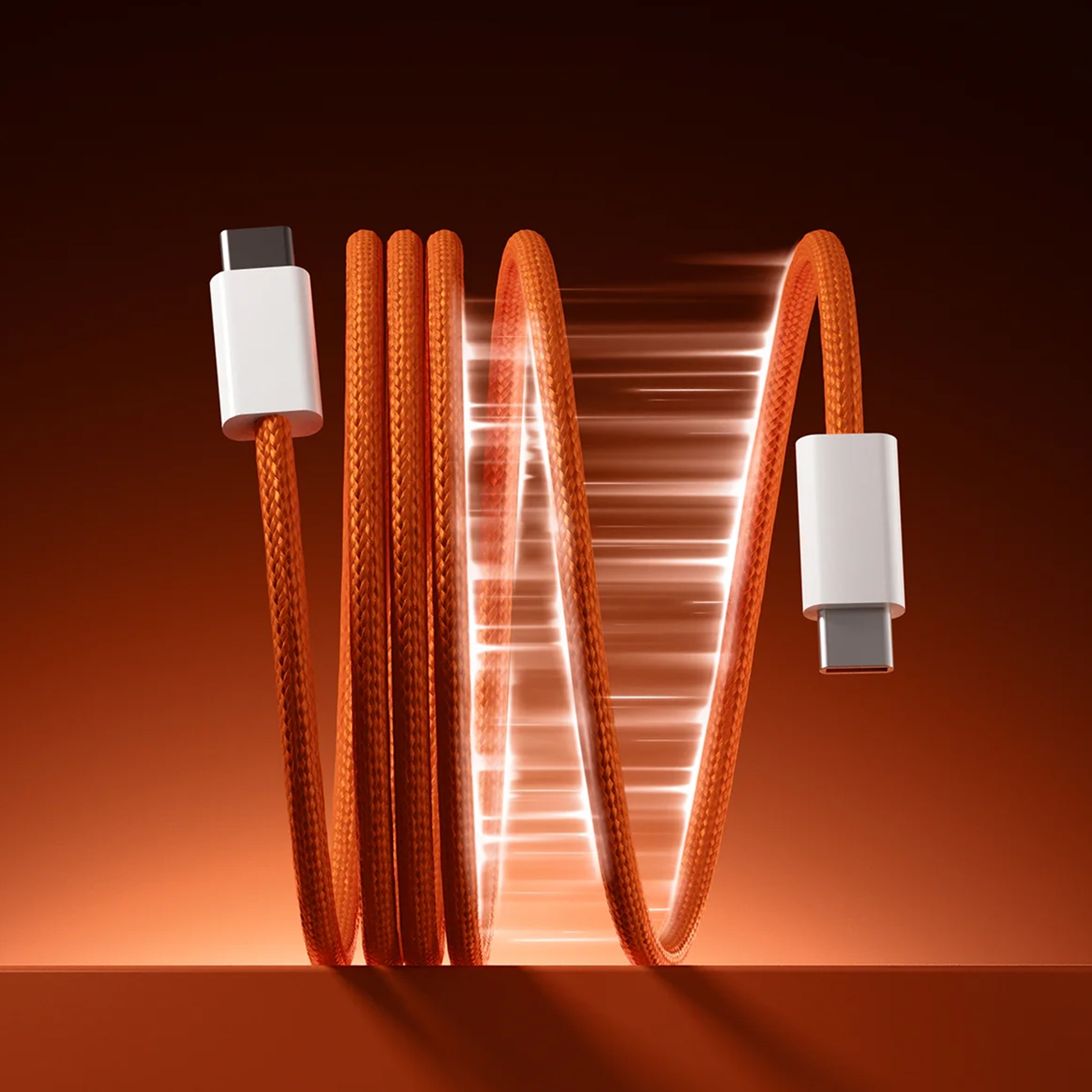 Usb data cable wewo ca-17 textile type c na type c 60w pd narandžasti 1m