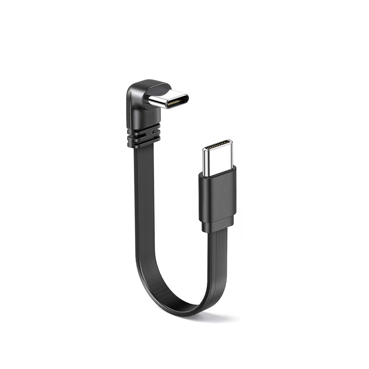 USB Data Cable PD SUPER FAST 100W Type-C (L-oblik/90°) na Type C M/M crni 0,1m