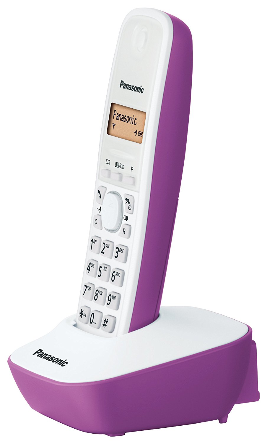 Panasonic kx-tg1611 fxf bežični telefon (belo-ljubičasti)