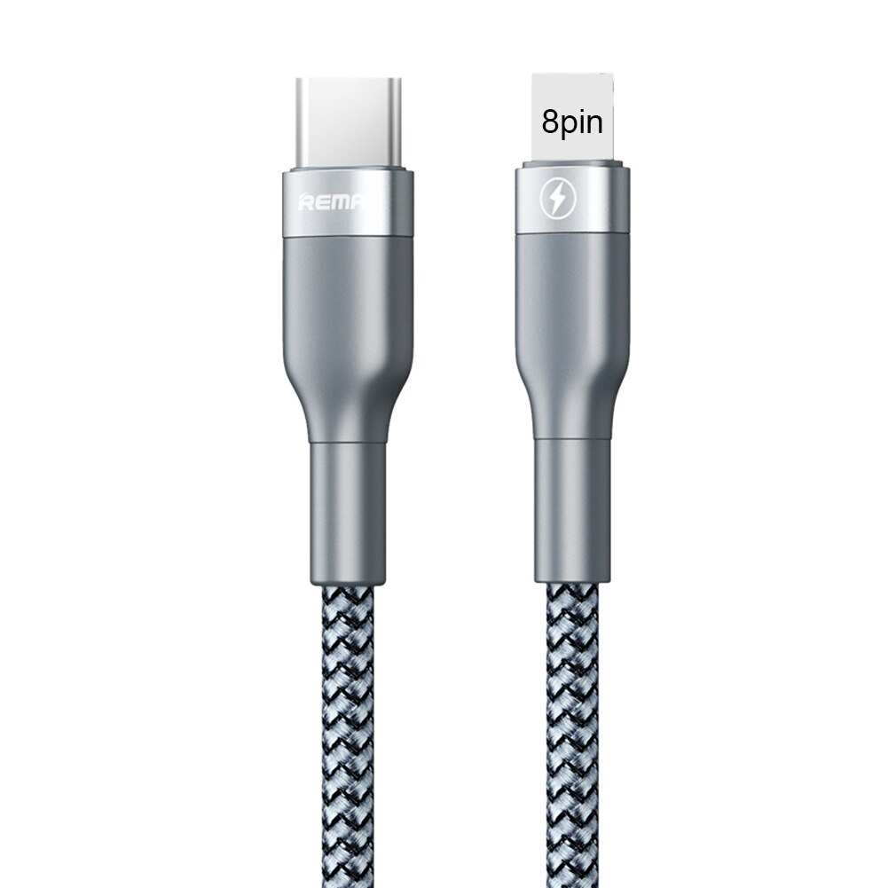 USB Data Cable REMAX RC-009 PD Type-c na iPhone (2.4A) srebrni 1m