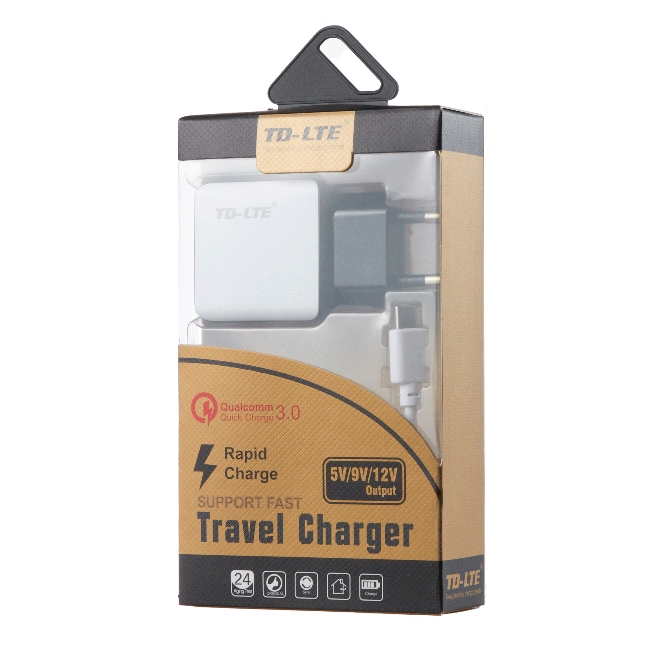 Powerful td-lte ft22 punjač usb 2.1a + type-c usb data cable