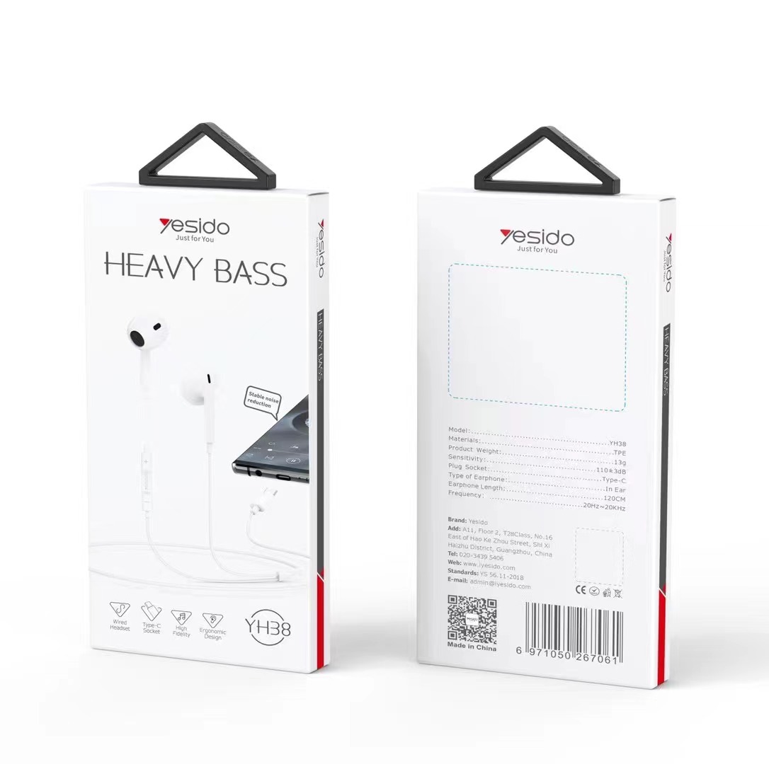 Hands free type-c deep bass yesido yh-38 (beli)