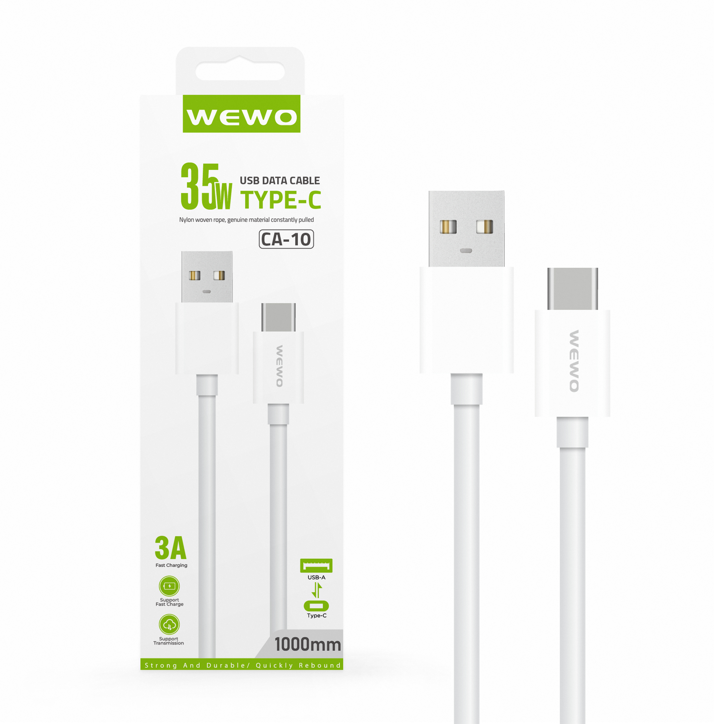 Usb data cable wewo ca-10 fast 35w/3a type c beli 1m
