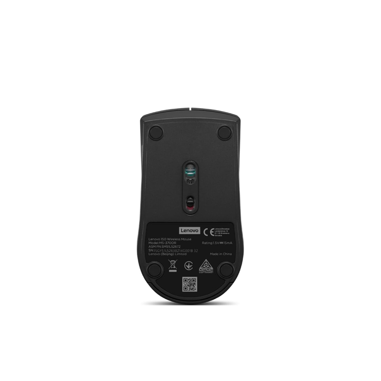 Lenovo gy51l52638 bežični miš za računar wireless mouse 150, 1000 dpi, usb-a dongle, cloud grey