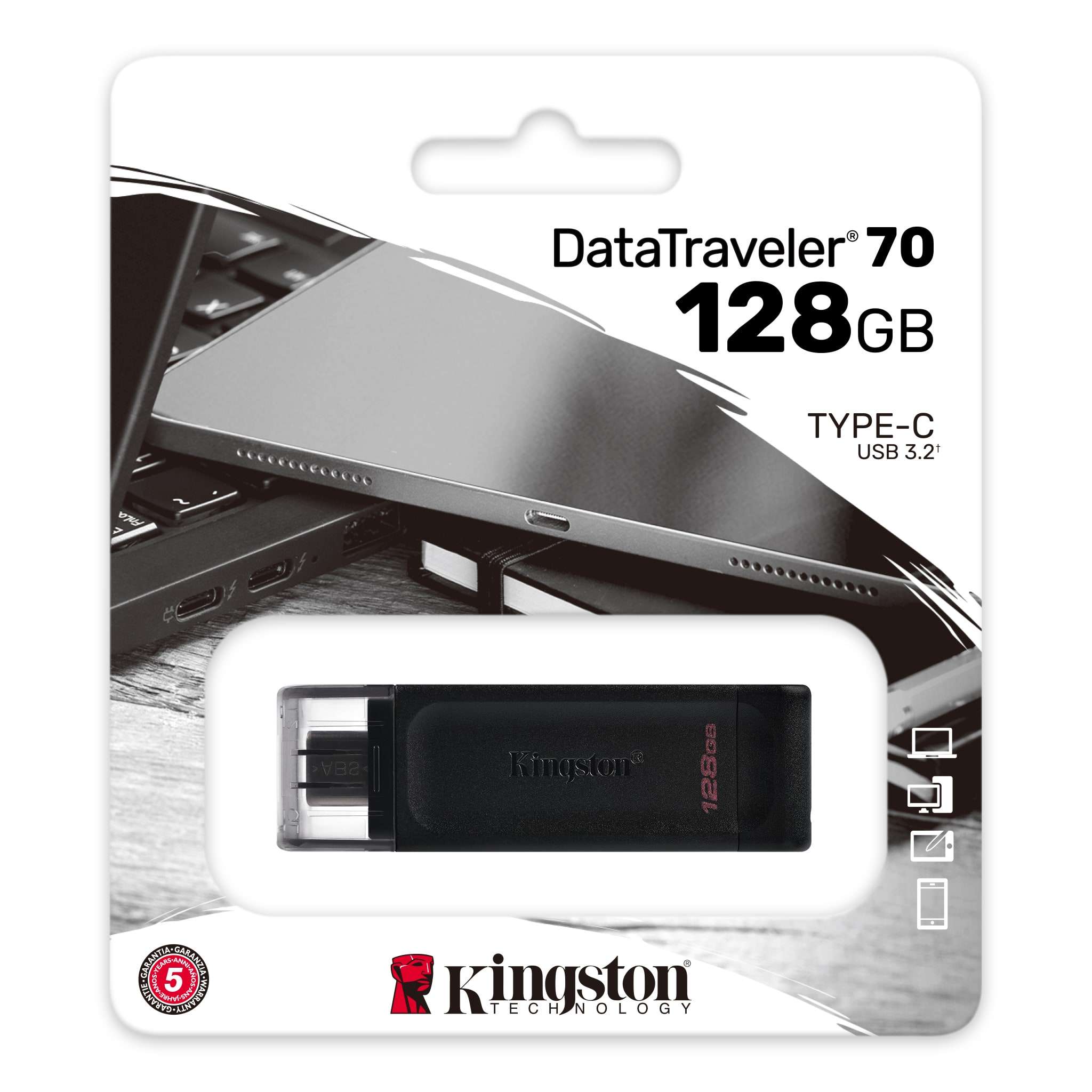 Usb fd 128gb kingston type-c dt70/128gb