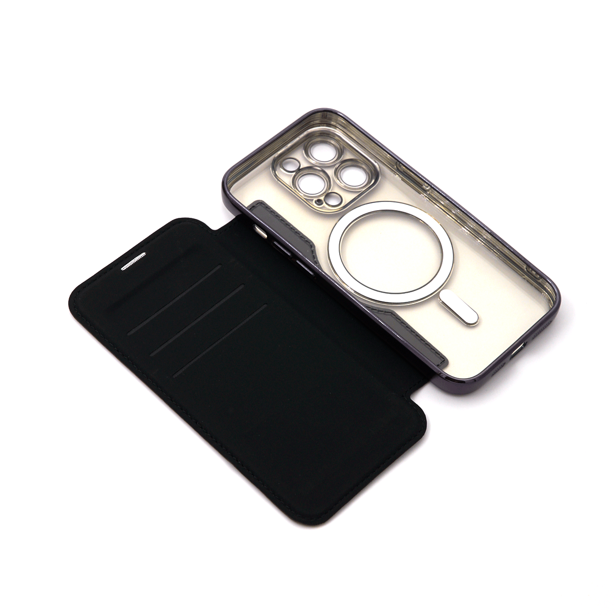Flip case magsafe za iphone 14 pro (6.1") crna