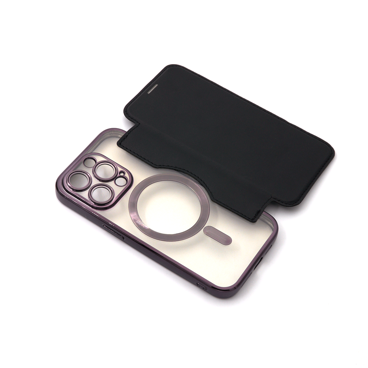 Flip case magsafe za iphone 14 pro (6.1") crna