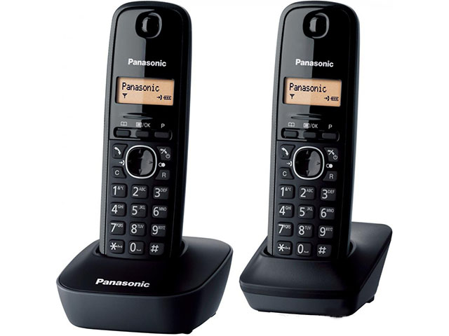 Panasonic kx-tg1612 fxh duo bežični telefon (crni)