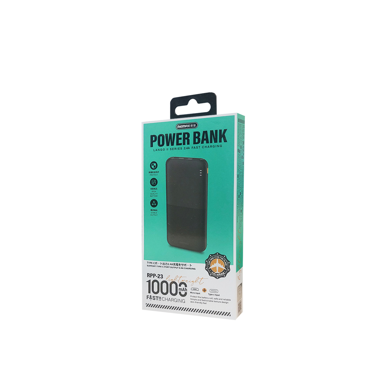 Power bank remax lango ii rpp-23 2.4a fast charge 10000mah (crni)