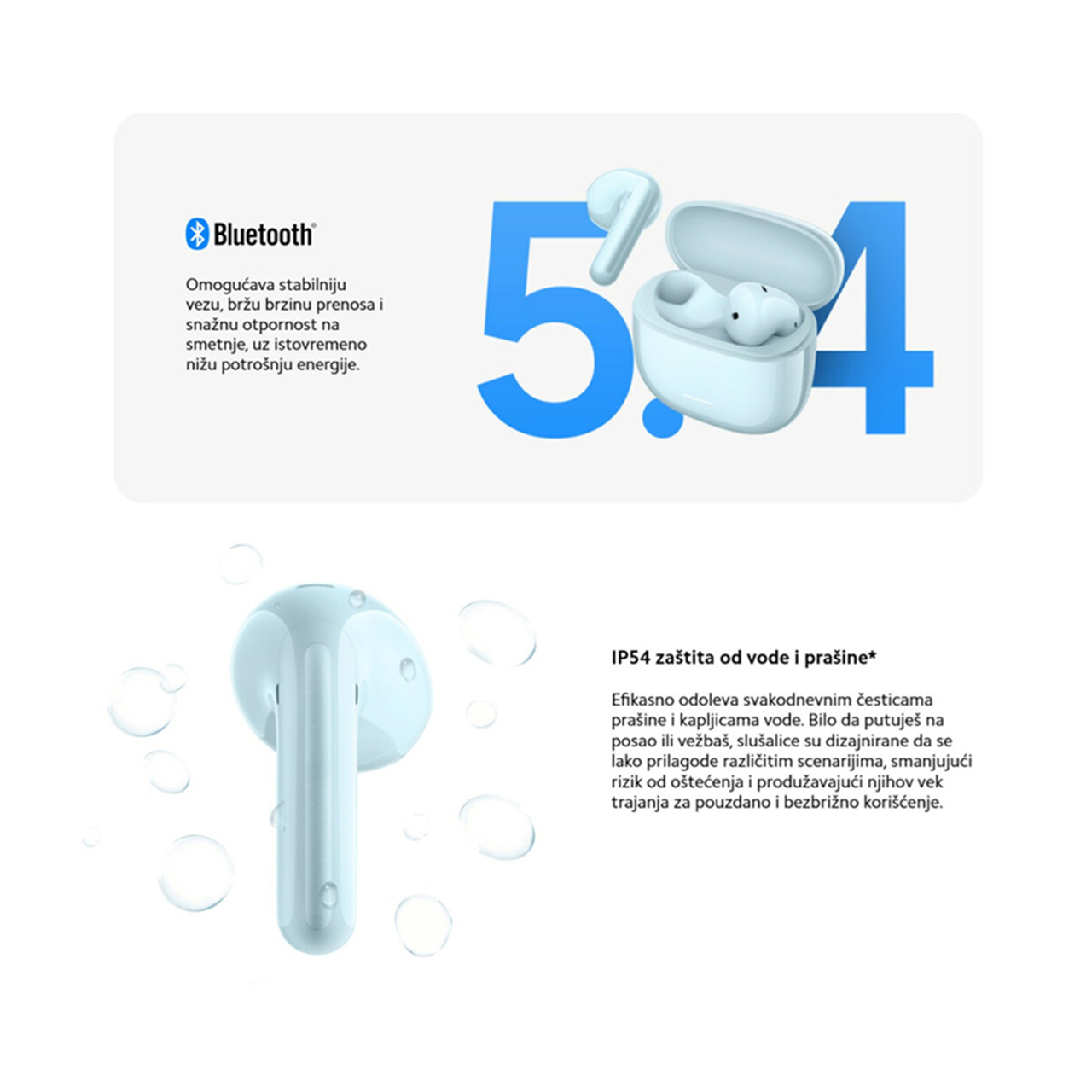 Slušalice bluetooth xiaomi redmi buds 8 active (crne)